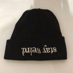 Stay weird beanie